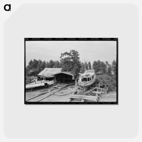 アートポストカード-Dry Dock, Olga, Louisiana
 - ラッセル リー Postcard.