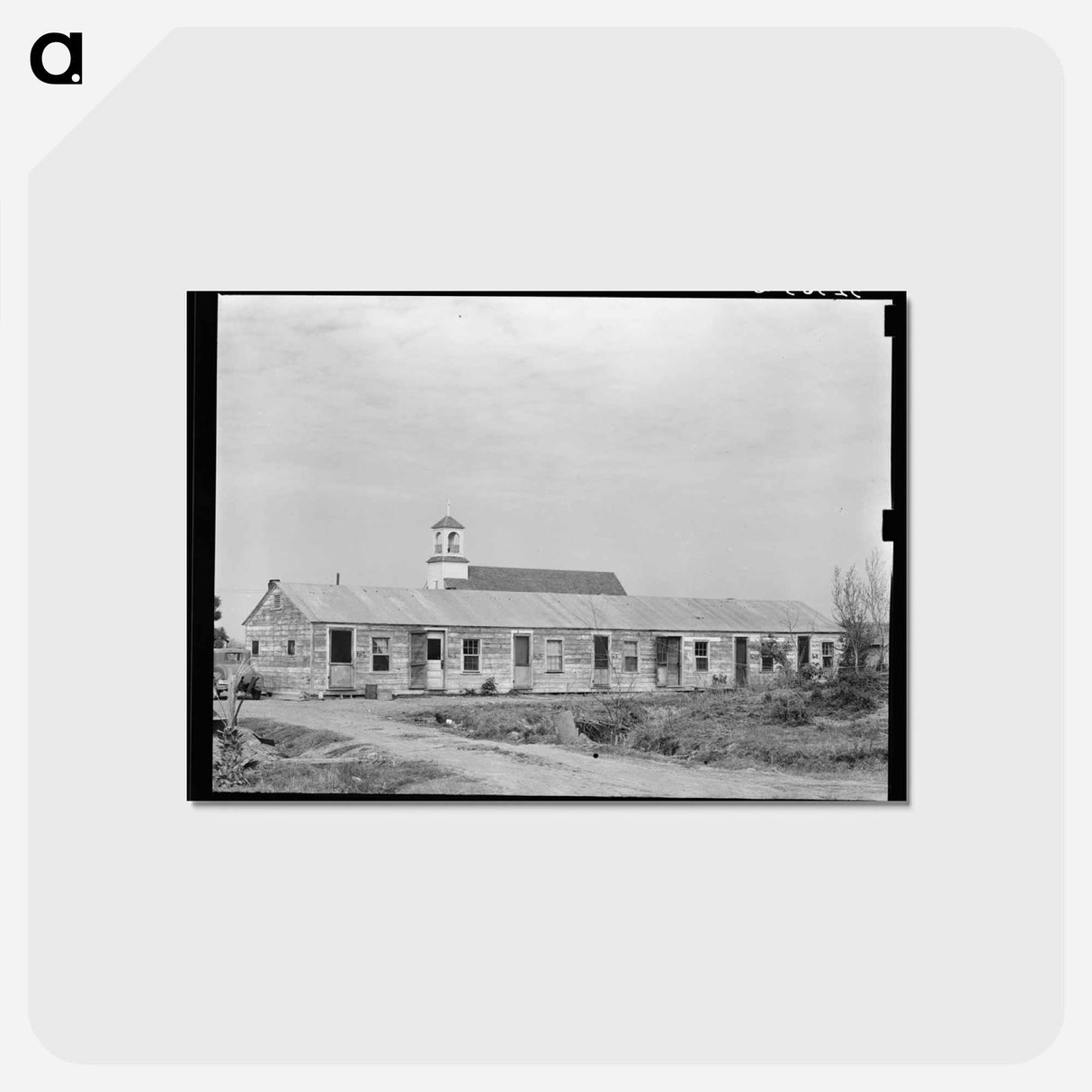 アートポストカード-Mexican Housing at Edcouch
 - ラッセル リー Postcard.