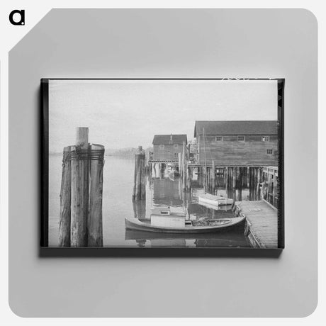 アートパネル-Detail of Waterfront, Cathlamet, Washington
 - ラッセル リー Canvas.