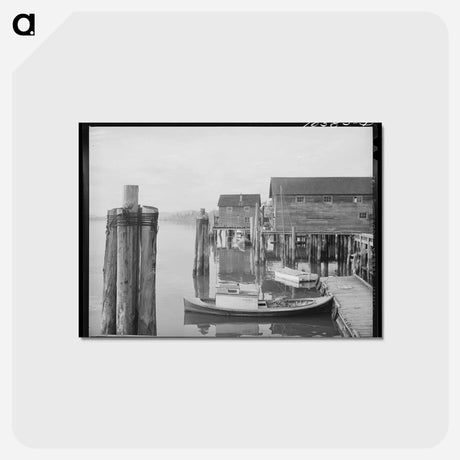 アートポストカード-Detail of Waterfront, Cathlamet, Washington
 - ラッセル リー Postcard.