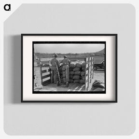 アートポスター-Stock Salt and Cotton Seed Meal at Kimble County Warehouse
 - ラッセル リー Poster.