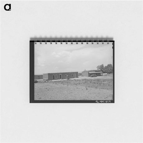 アートメモ帳-Adobe House with Corn Patch, Costilla, New Mexico
 - ラッセル リー Memo.