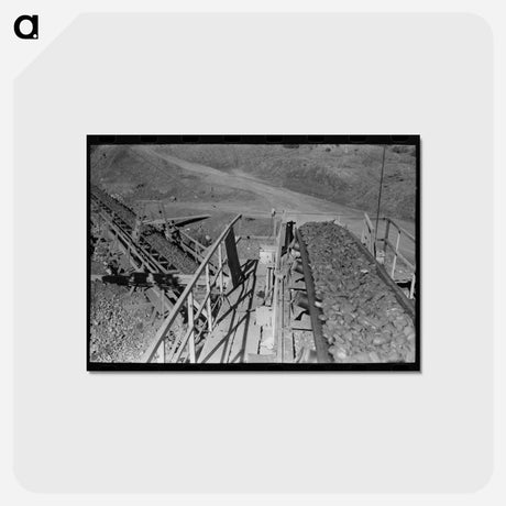 アートポストカード-Gravel on Conveyor Belt, Shasta Dam
 - ラッセル リー Postcard.