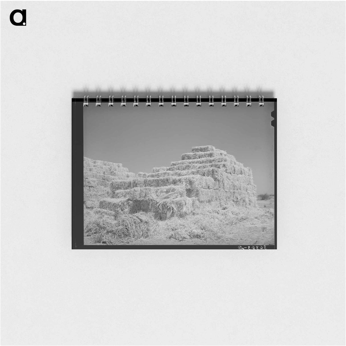 アートメモ帳-Baled Hay, Casa Grande Valley Farms, Pinal County, Arizona
 - ラッセル リー Memo.