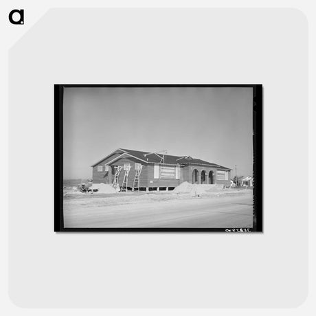 アートポストカード-North Beach School Construction
 - ラッセル リー Postcard.