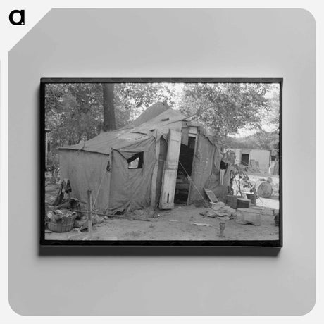 アートパネル-Tent Home of Agricultural Day Laborer
 - ラッセル リー Canvas.