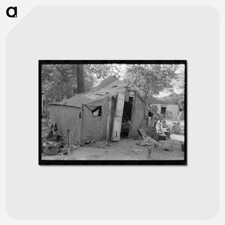 アートポストカード-Tent Home of Agricultural Day Laborer
 - ラッセル リー Postcard.
