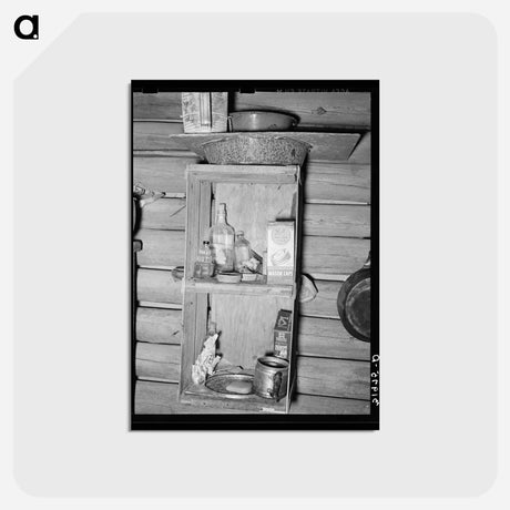 アートポストカード-Kitchen Cabinet in Corncrib Home
 - ラッセル リー Postcard.