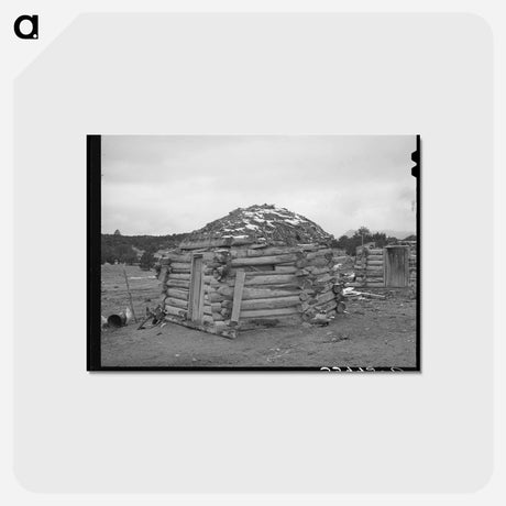 アートポストカード-Navajo Hogan, Datil, New Mexico
 - ラッセル リー Postcard.