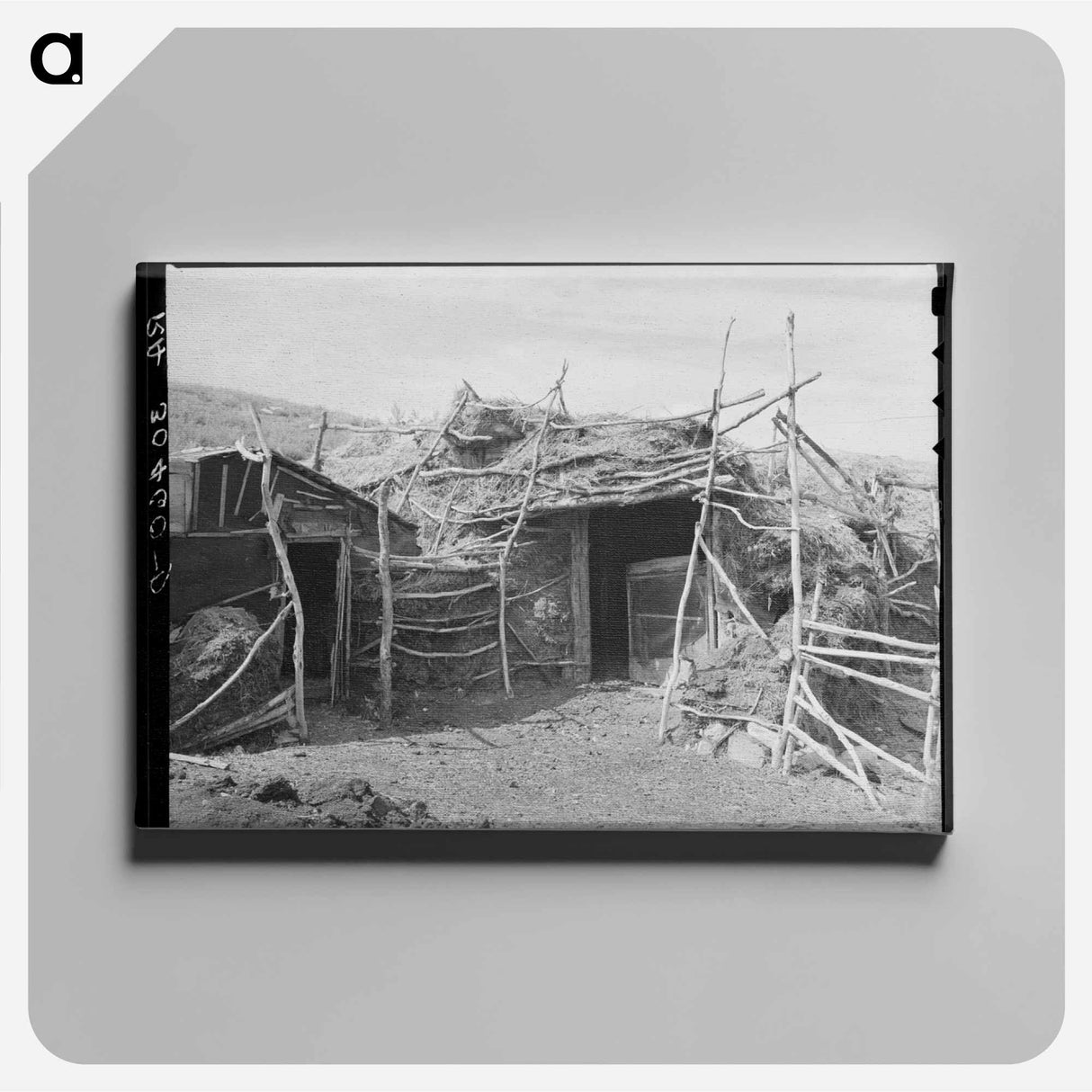 アートパネル-Barn on Farm of William Huravitch, Williams County, North Dakota
 - ラッセル リー Canvas.