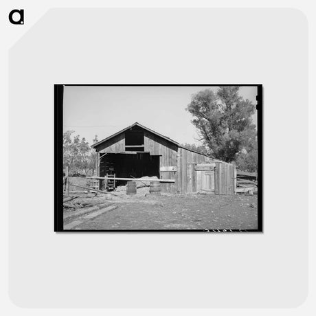 アートポストカード-Barn of Perry Warner, Tehama County
 - ラッセル リー Postcard.