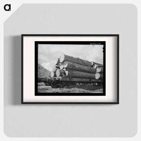 アートポスター-Logs on Flatcar from Mountain Logging Camp
 - ラッセル リー Poster.