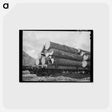 アートポストカード-Logs on Flatcar from Mountain Logging Camp
 - ラッセル リー Postcard.