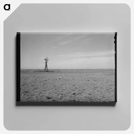 アートパネル-Windmill on Farmstead, Gaines County, Texas
 - ラッセル リー Canvas.