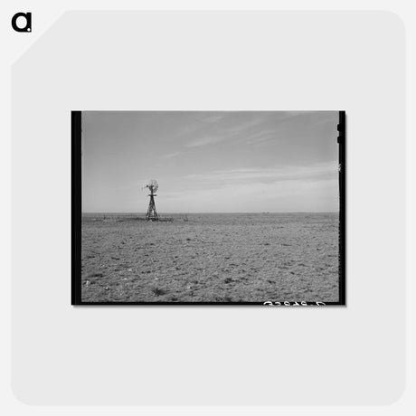 アートポストカード-Windmill on Farmstead, Gaines County, Texas
 - ラッセル リー Postcard.