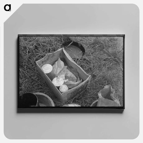 アートパネル-Migrant Family's Victuals and Frying Pan
 - ラッセル リー Canvas.