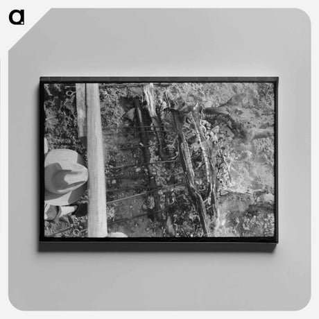 アートパネル-Scene in Branding Pen at Roundup Near Marfa, Texas
 - ラッセル リー Canvas.