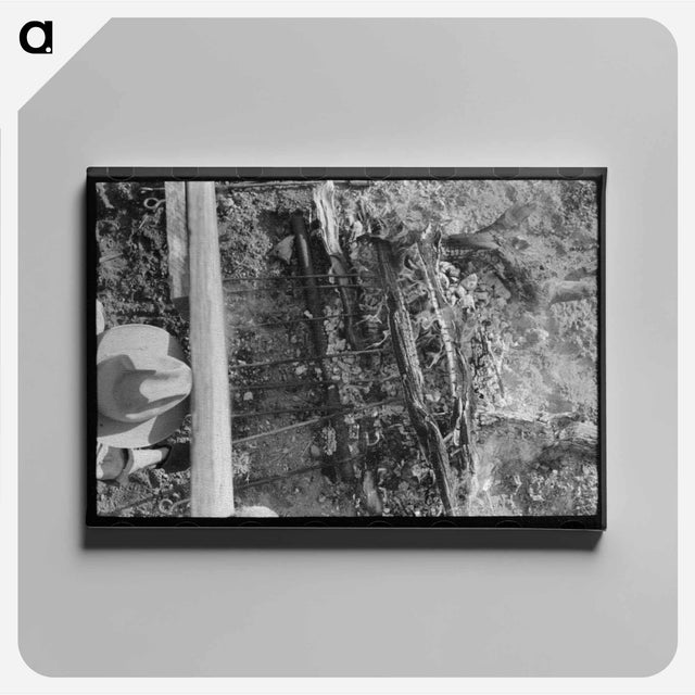 アートパネル-Scene in Branding Pen at Roundup Near Marfa, Texas
 - ラッセル リー Canvas.