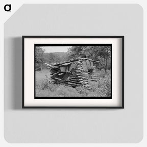 アートポスター-Shed of White Tenant Farmer, McIntosh County, Oklahoma
 - ラッセル リー Poster.
