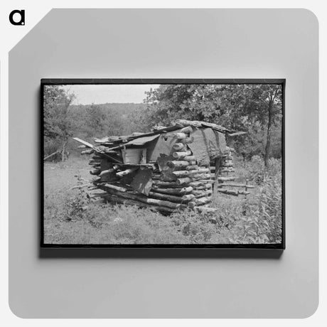 アートパネル-Shed of White Tenant Farmer, McIntosh County, Oklahoma
 - ラッセル リー Canvas.