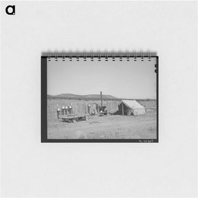 アートメモ帳-Camp of the Caudills while they are moving their dugout, Pie Town, New Mexico
 - ラッセル リー Memo.