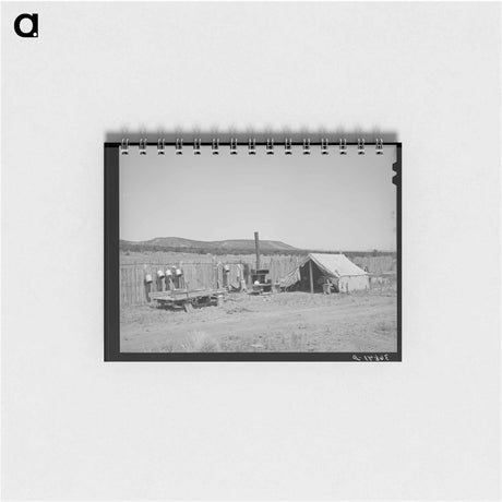 アートメモ帳-Camp of the Caudills while they are moving their dugout, Pie Town, New Mexico
 - ラッセル リー Memo.