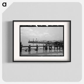 アートポスター-View of Waterfront, Burrwood, Louisiana
 - ラッセル リー Poster.