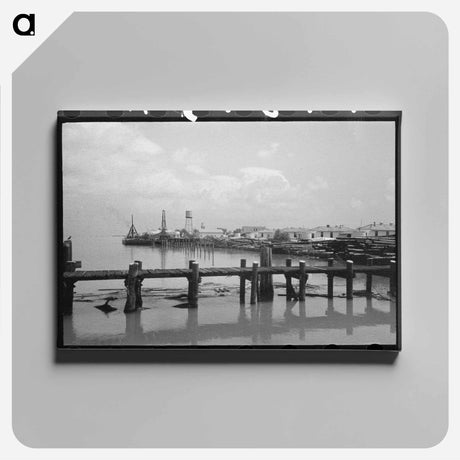 アートパネル-View of Waterfront, Burrwood, Louisiana
 - ラッセル リー Canvas.