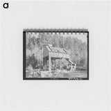 アートメモ帳-The Hardin Mine Shaft near Two Bit Creek, South Dakota
 - ラッセル リー Memo.