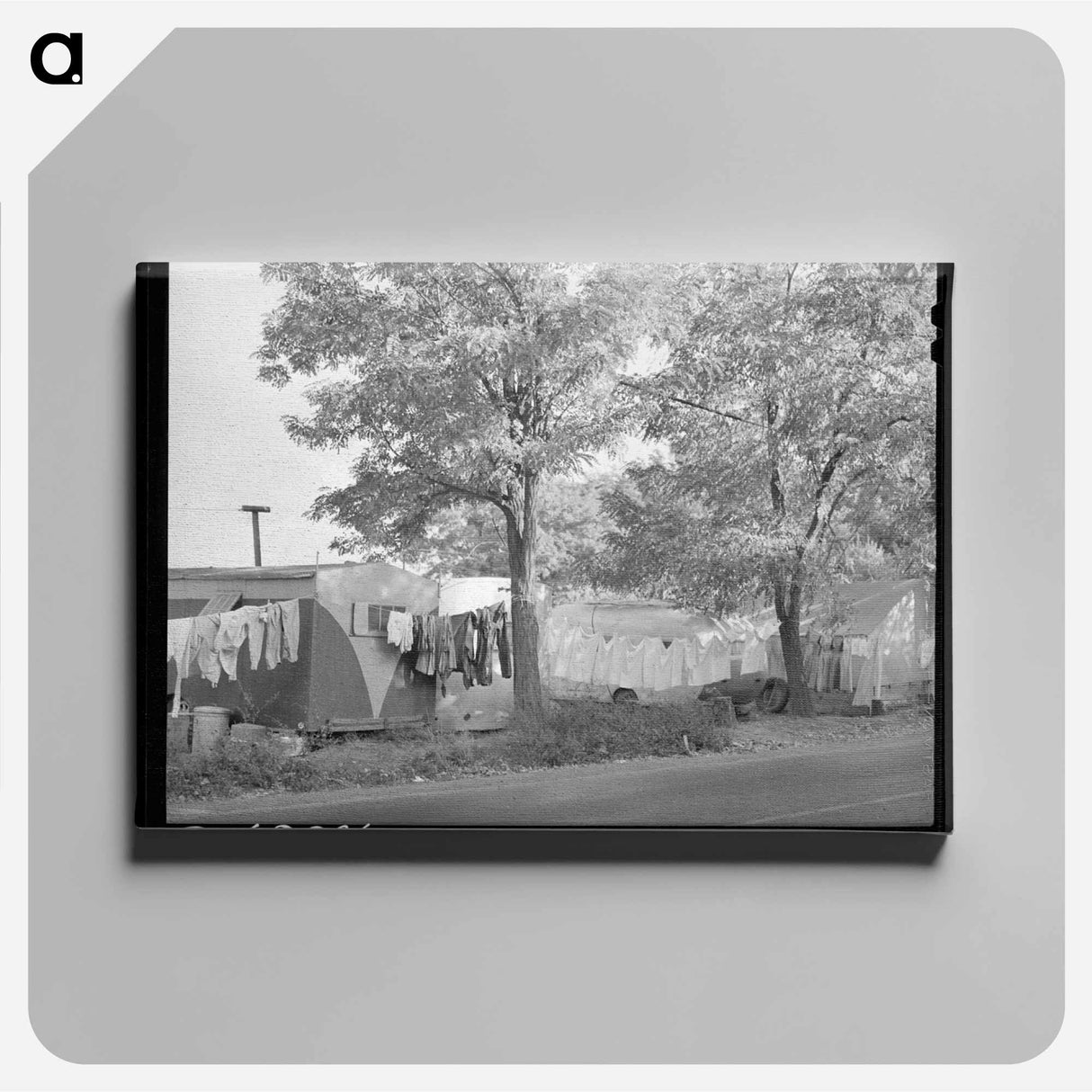 アートパネル-Trailer Camp Along Highway, Hermiston, Oregon
 - ラッセル リー Canvas.