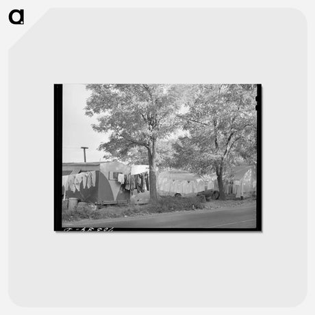 アートポストカード-Trailer Camp Along Highway, Hermiston, Oregon
 - ラッセル リー Postcard.