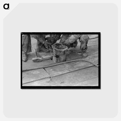 アートポストカード-Bailing Out Operations, Seminole Oil Well
 - ラッセル リー Postcard.