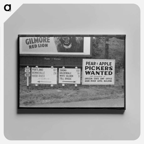 アートパネル-Sign, Hood River, Oregon
 - ラッセル リー Canvas.