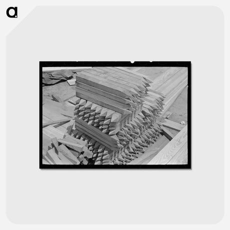 アートポストカード-Engineering Stakes, Southeast Missouri Farms Project
 - ラッセル リー Postcard.