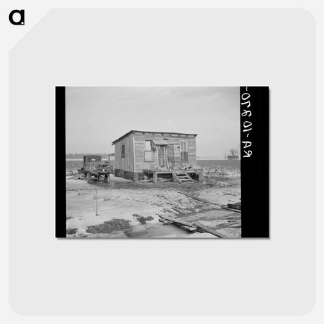 アートポストカード-Farmhouse Evacuated During the Flood, Cache, Illinois
 - ラッセル リー Postcard.