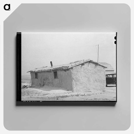 アートパネル-Sod House of the Schoenfeldts, Sheridan County, Kansas
 - ラッセル リー Canvas.