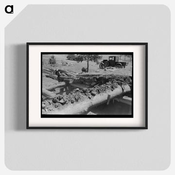 John Adams Extracting Piñon Pole from Dugout Roof, Pie Town, New Mexico
 - ラッセル リー Poster.