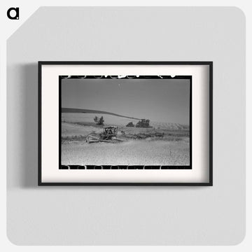 Combine Harvesting Wheat Field
 - ラッセル リー Poster.