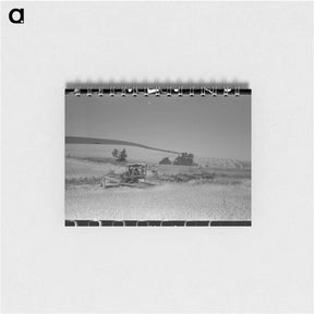 アートメモ帳-Combine Harvesting Wheat Field
 - ラッセル リー Memo.