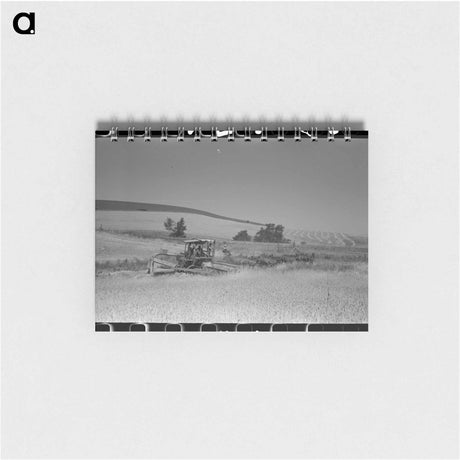 アートメモ帳-Combine Harvesting Wheat Field
 - ラッセル リー Memo.