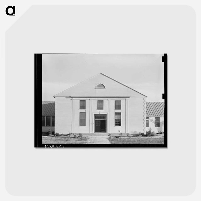 アートポストカード-Entrance to Community Building, Lake Dick Project
 - ラッセル リー Postcard.