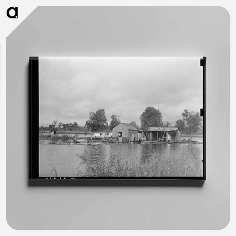 アートパネル-Fisherman's House near Lake Maurepas
 - ラッセル リー Canvas.