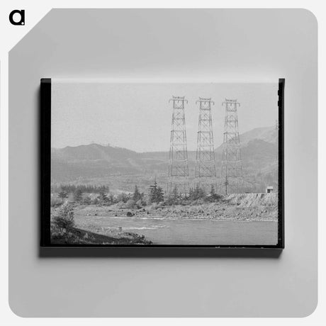 アートパネル-Crossing Towers and the Columbia River at Bonneville Dam
 - ラッセル リー Canvas.