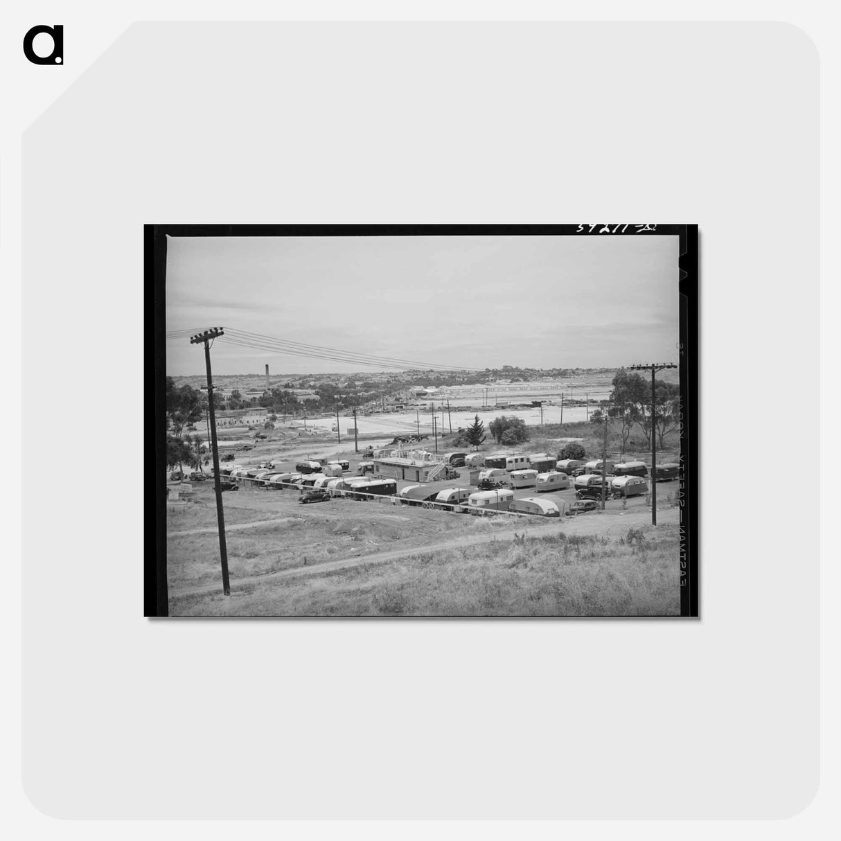アートポストカード-Overall View of Trailer Court, San Diego, California
 - ラッセル リー Postcard.