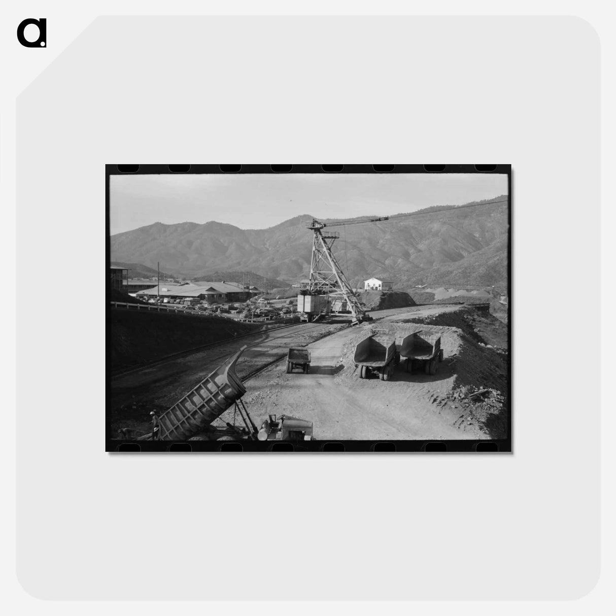 アートポストカード-Shasta Dam Under Construction, Shasta, California
 - ラッセル リー Postcard.