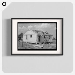 アートポスター-House Erection: Roofing Over Shingle Lath
 - ラッセル リー Poster.