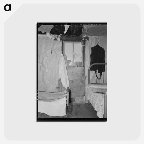 アートポストカード-Interior, Home of White Agricultural Day Laborer Near Tullahassee, Oklahoma
 - ラッセル リー Postcard.