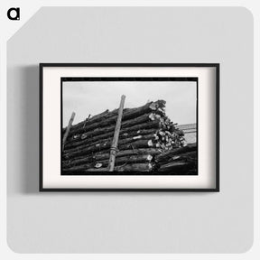アートポスター-Fence Posts En Route for Oklahoma
 - ラッセル リー Poster.