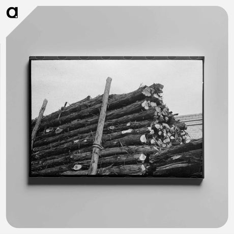 アートパネル-Fence Posts En Route for Oklahoma
 - ラッセル リー Canvas.