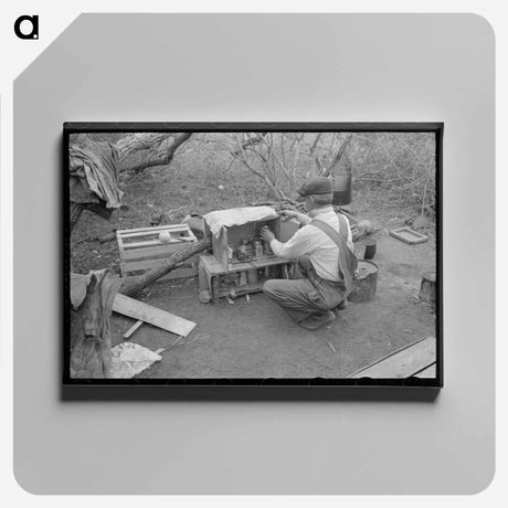 アートパネル-Migrant Camp Near Harlingen, Texas
 - ラッセル リー Canvas.